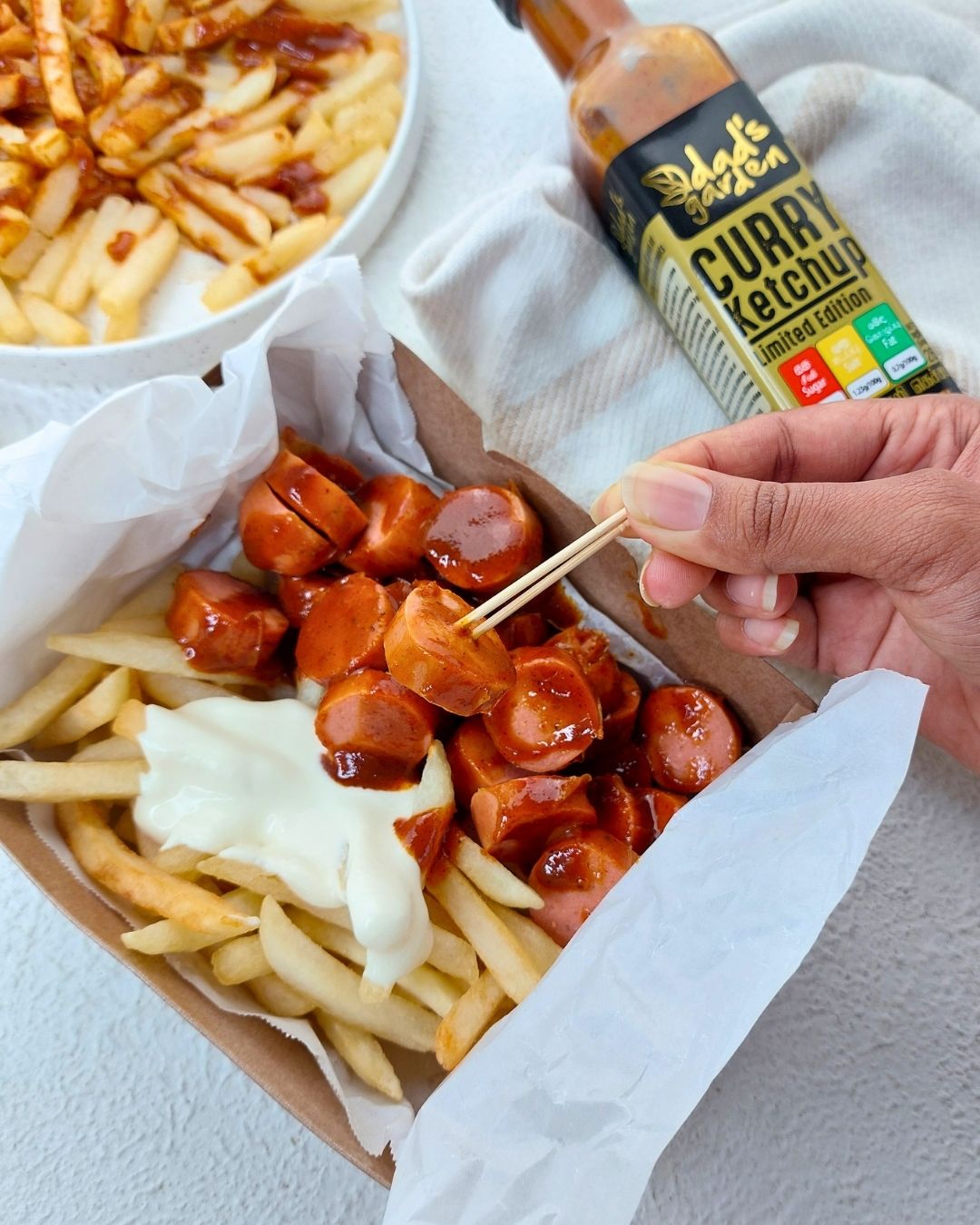 Currywurst with Dad's Garden Curry Ketchup