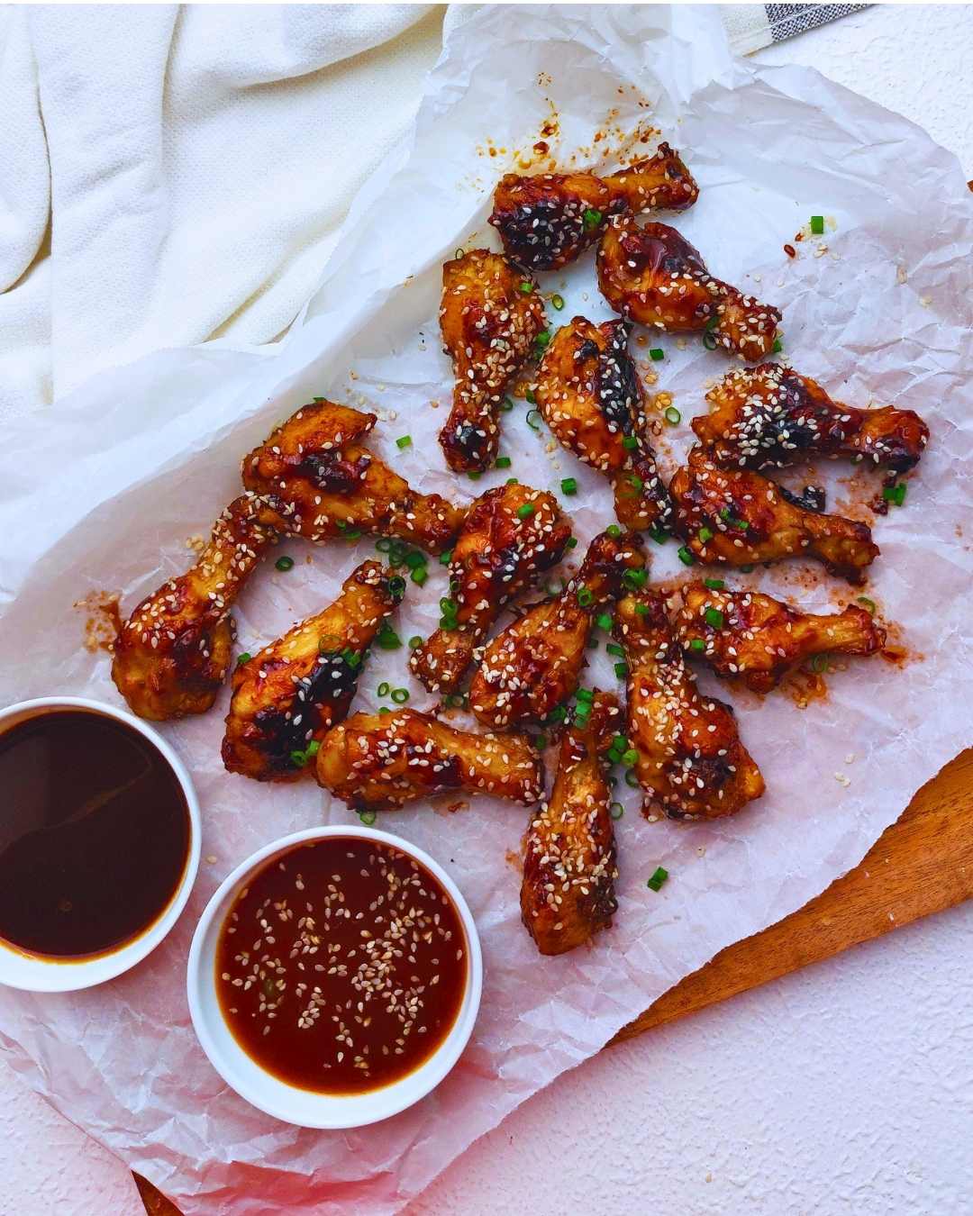 Sticky Korean BBQ Chicken Wings